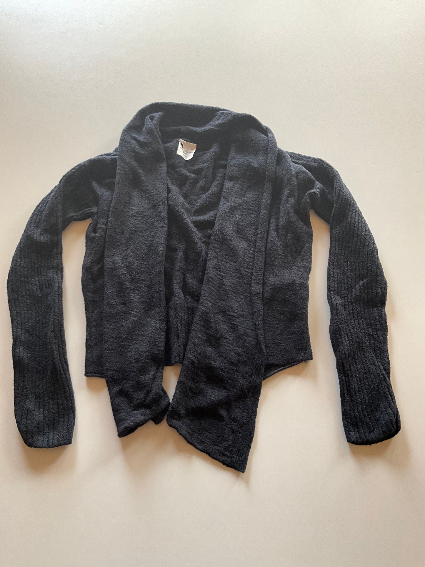 Super Cozy Black Cowl Cardigan