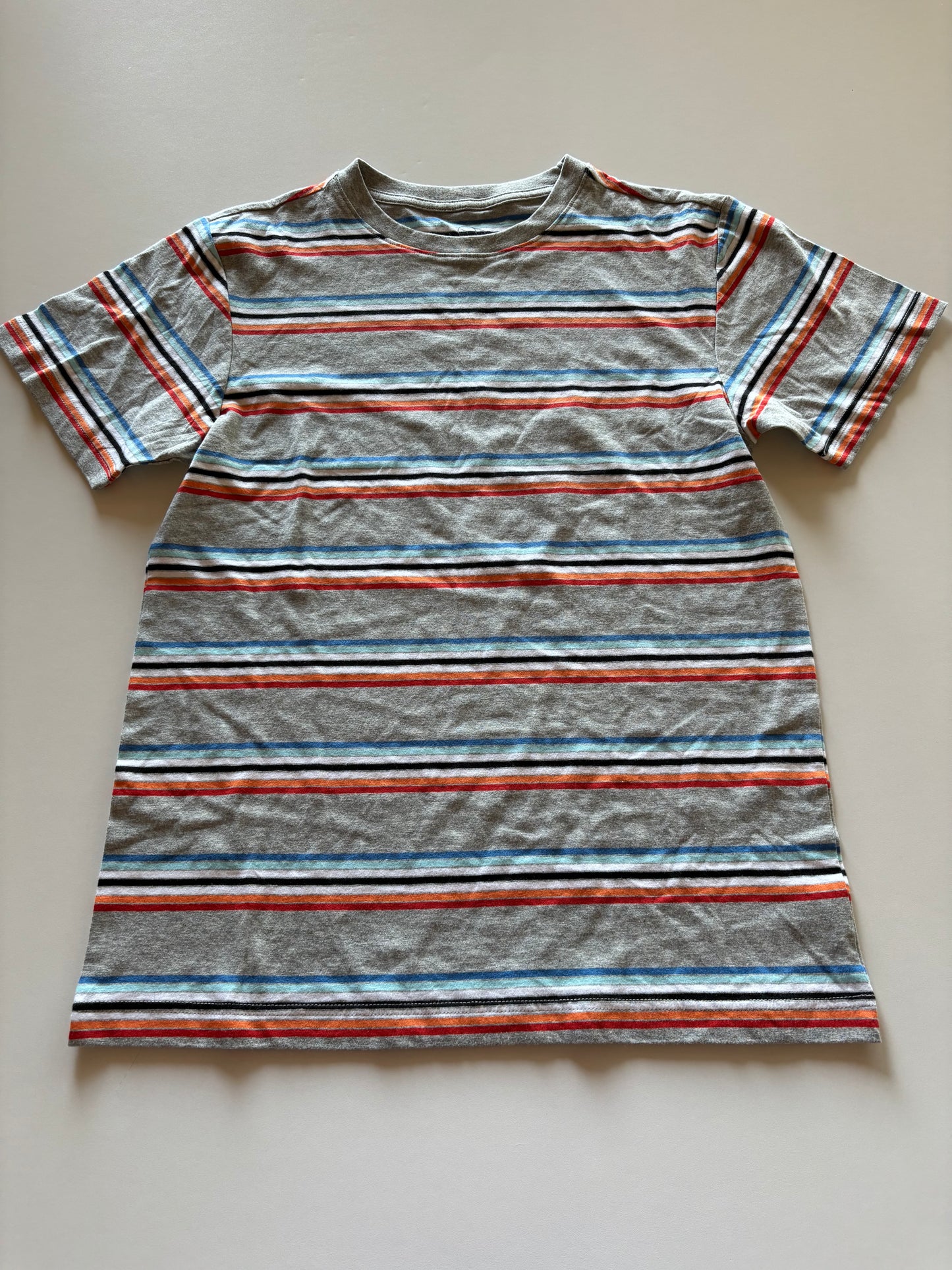 Grey Retro Striped Tee