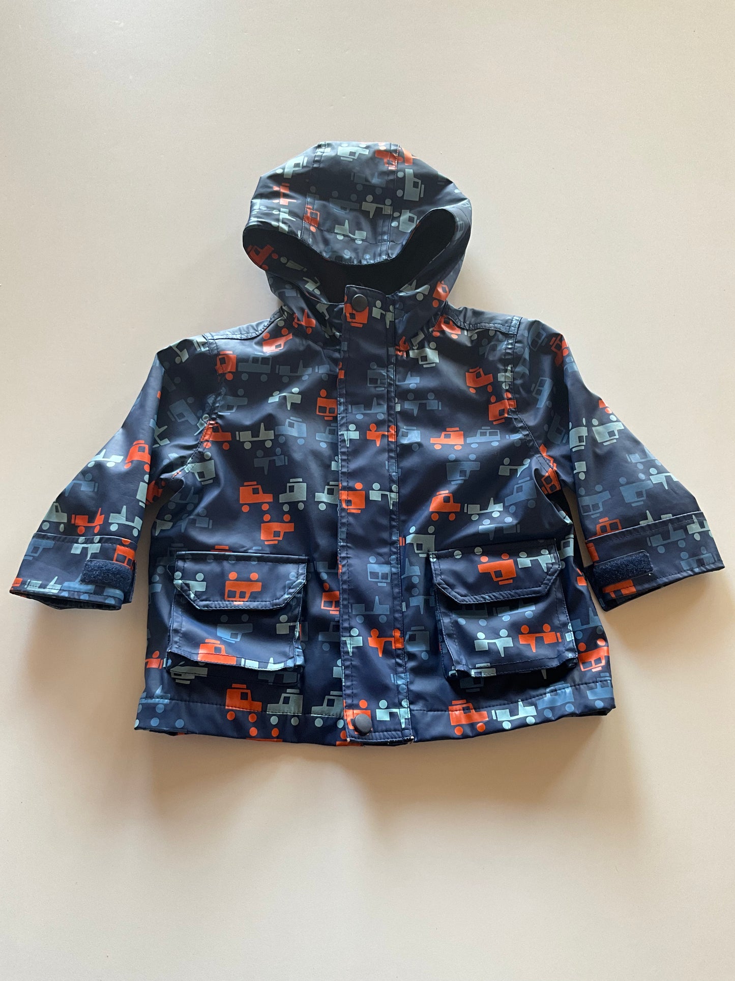 Blue Vehicles Rain Jacket