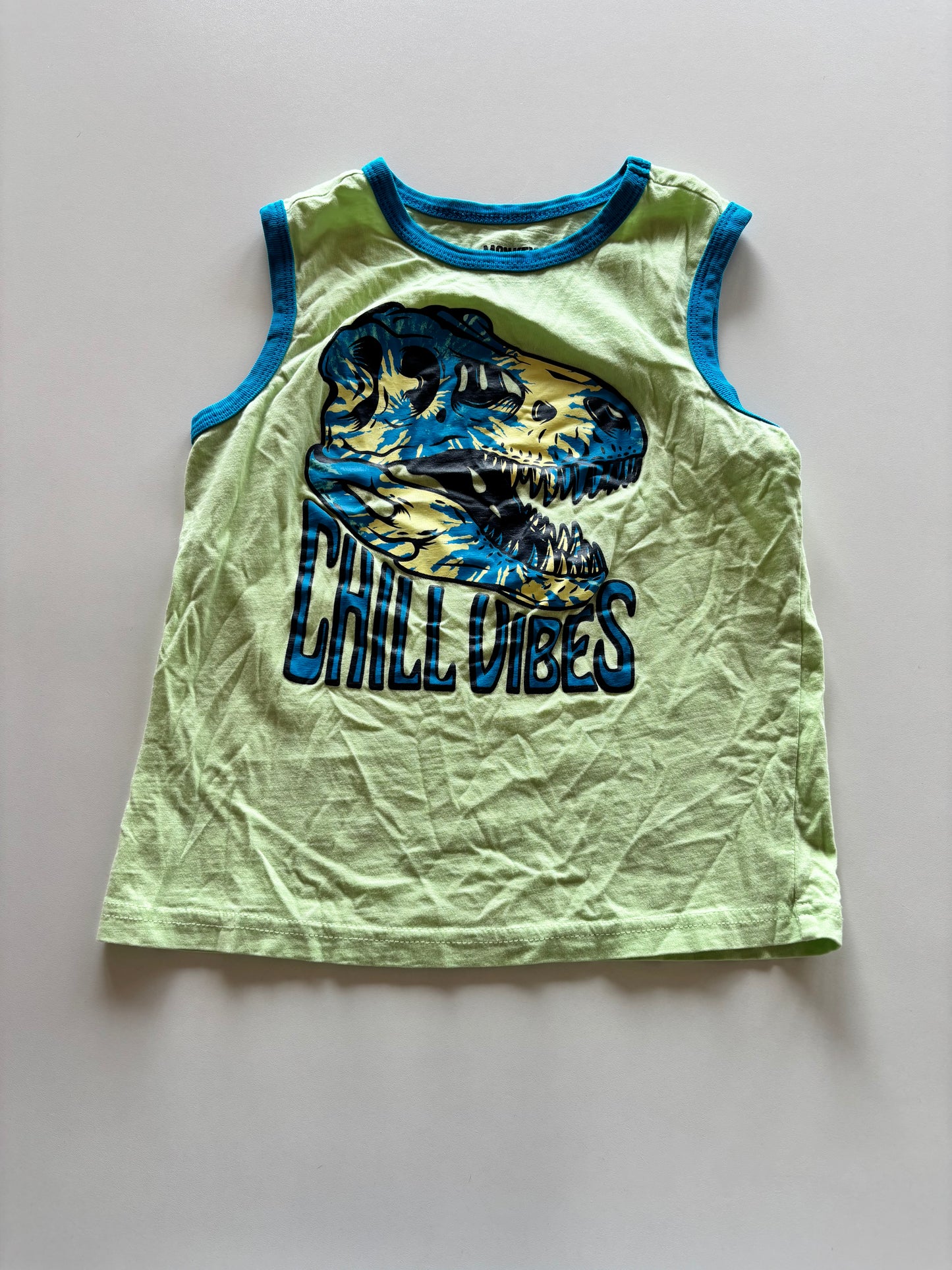 Lime & Blue Chill Vibes Dino Tank