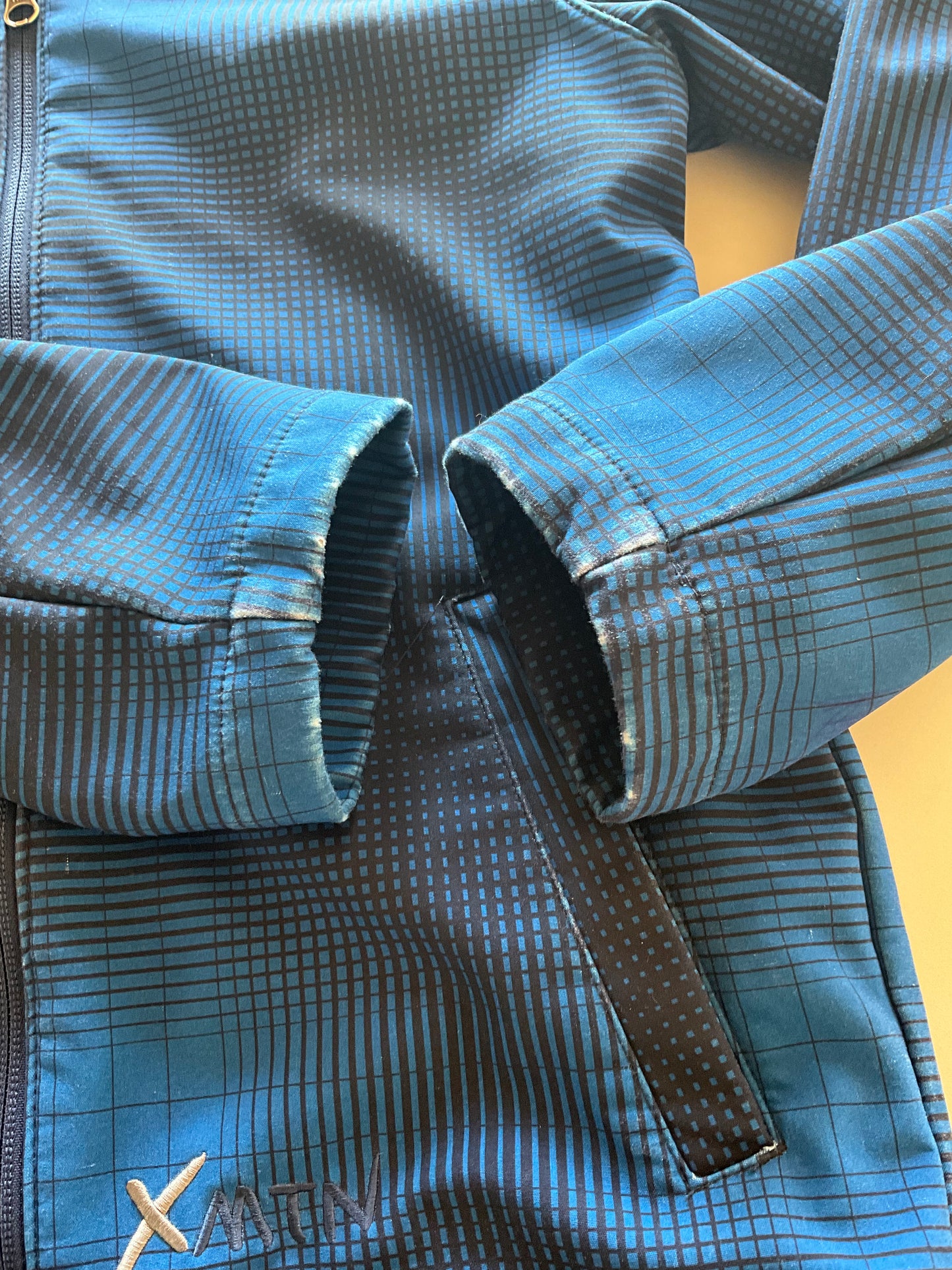 Blue Patterned Rain Jacket