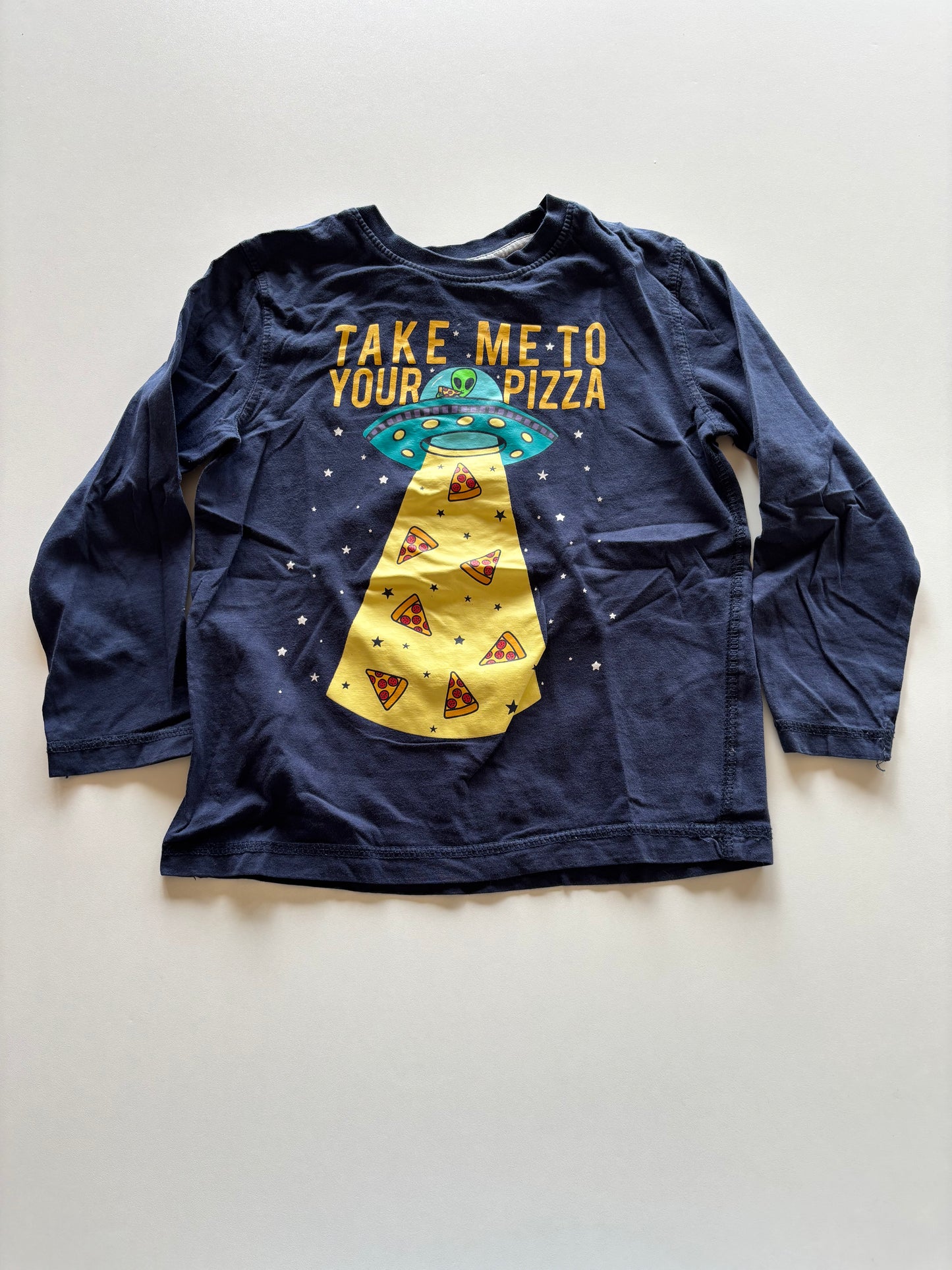 Navy Alien Pizza Shirt