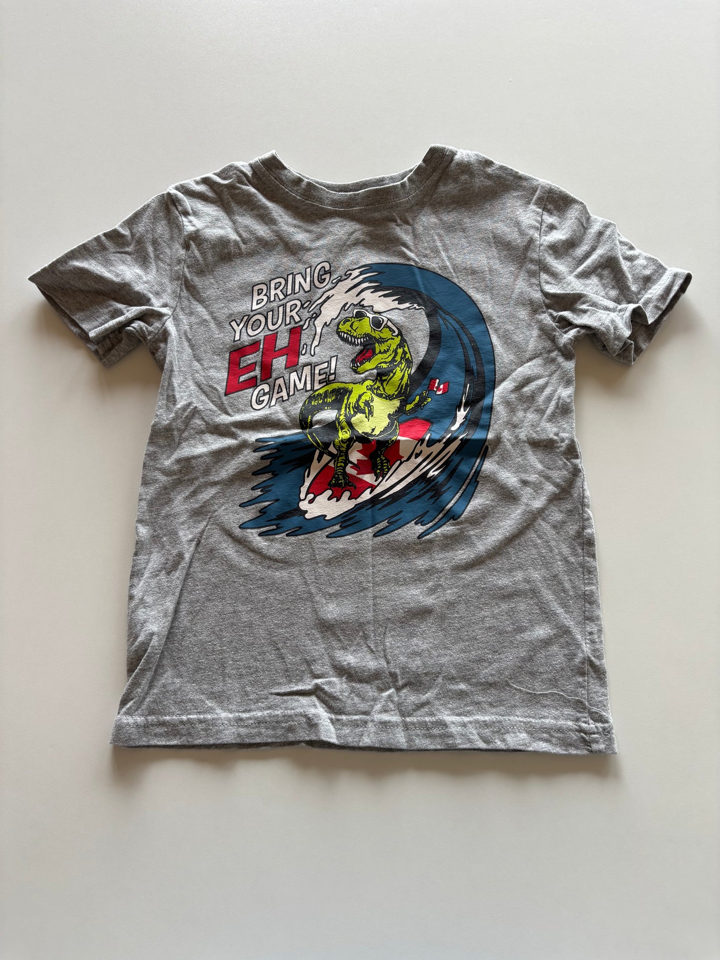 Grey Surfing Canadian T-Rex Tee
