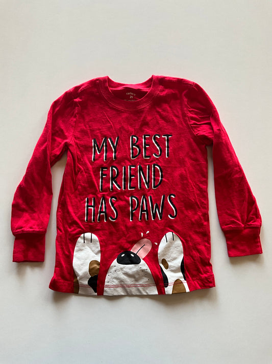 Red Best Friend Has Paws Shirt
