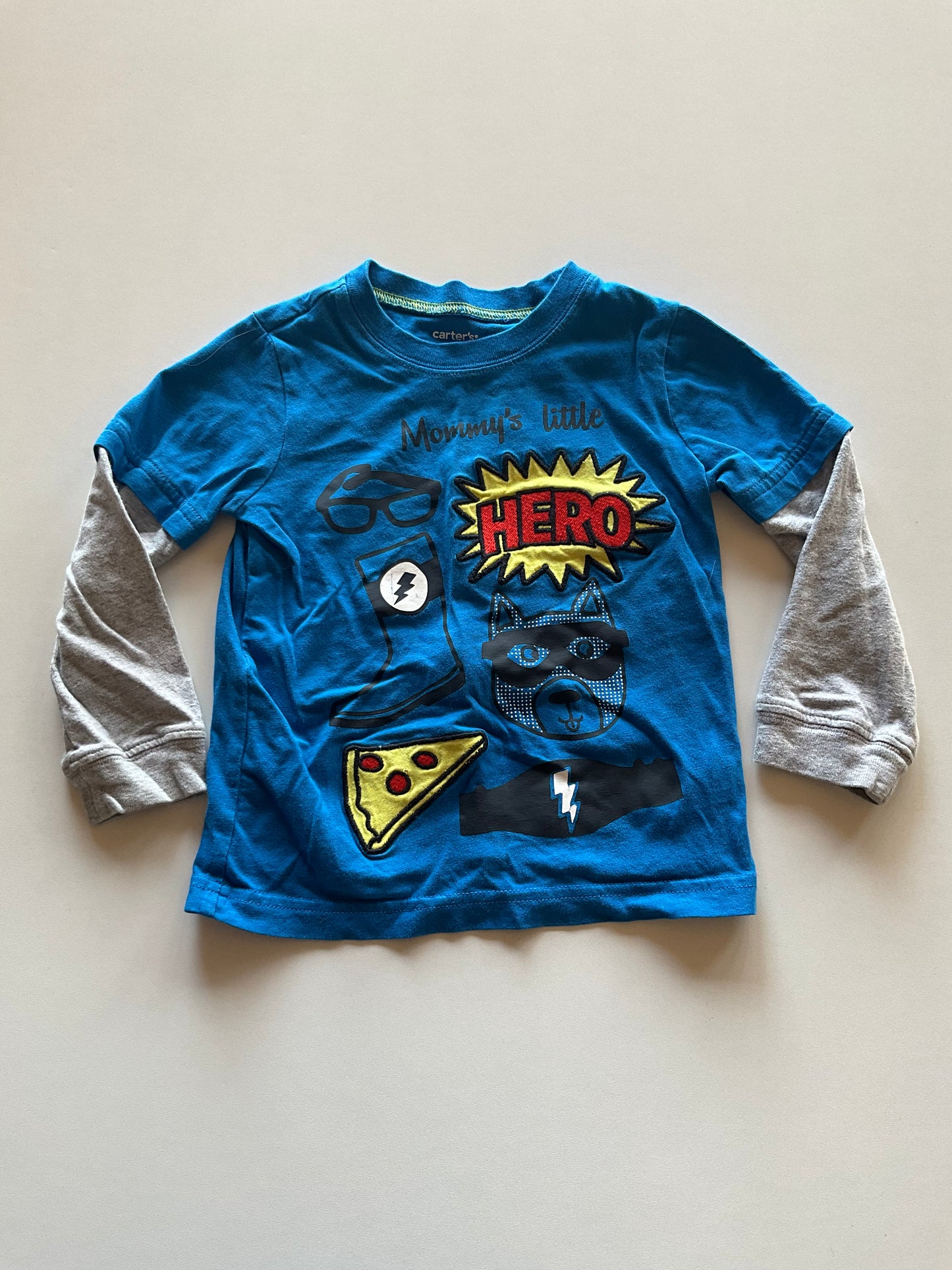 Blue Mommy's Little Hero Shirt