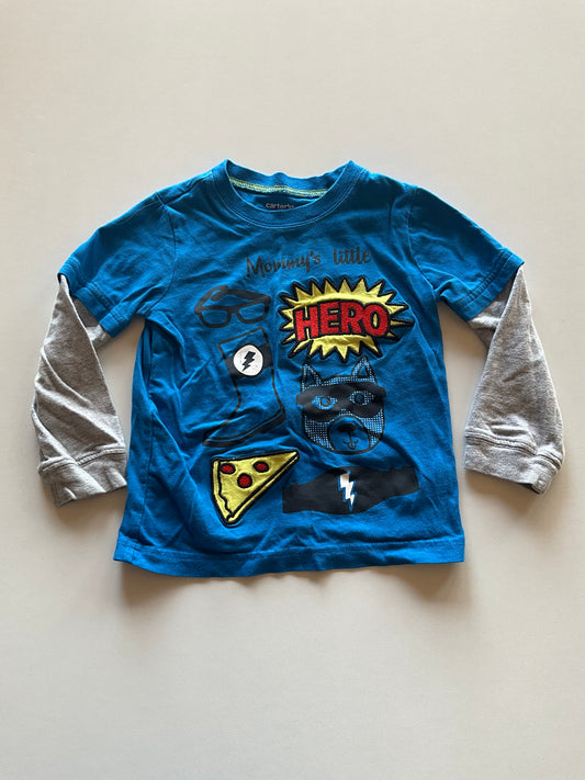 Blue Mommy's Little Hero Shirt