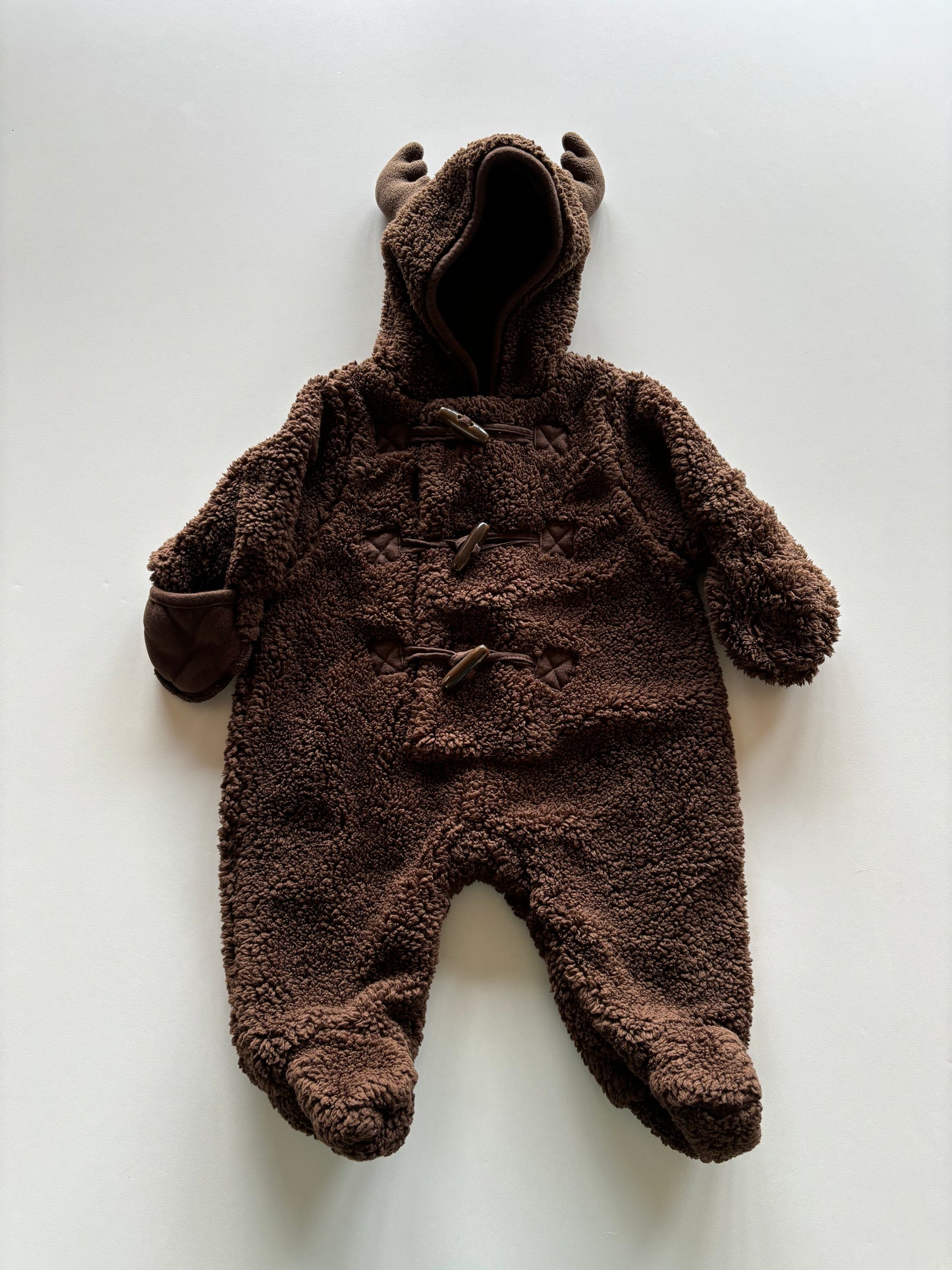 Brown Fleecy Moose Outdoor Suit