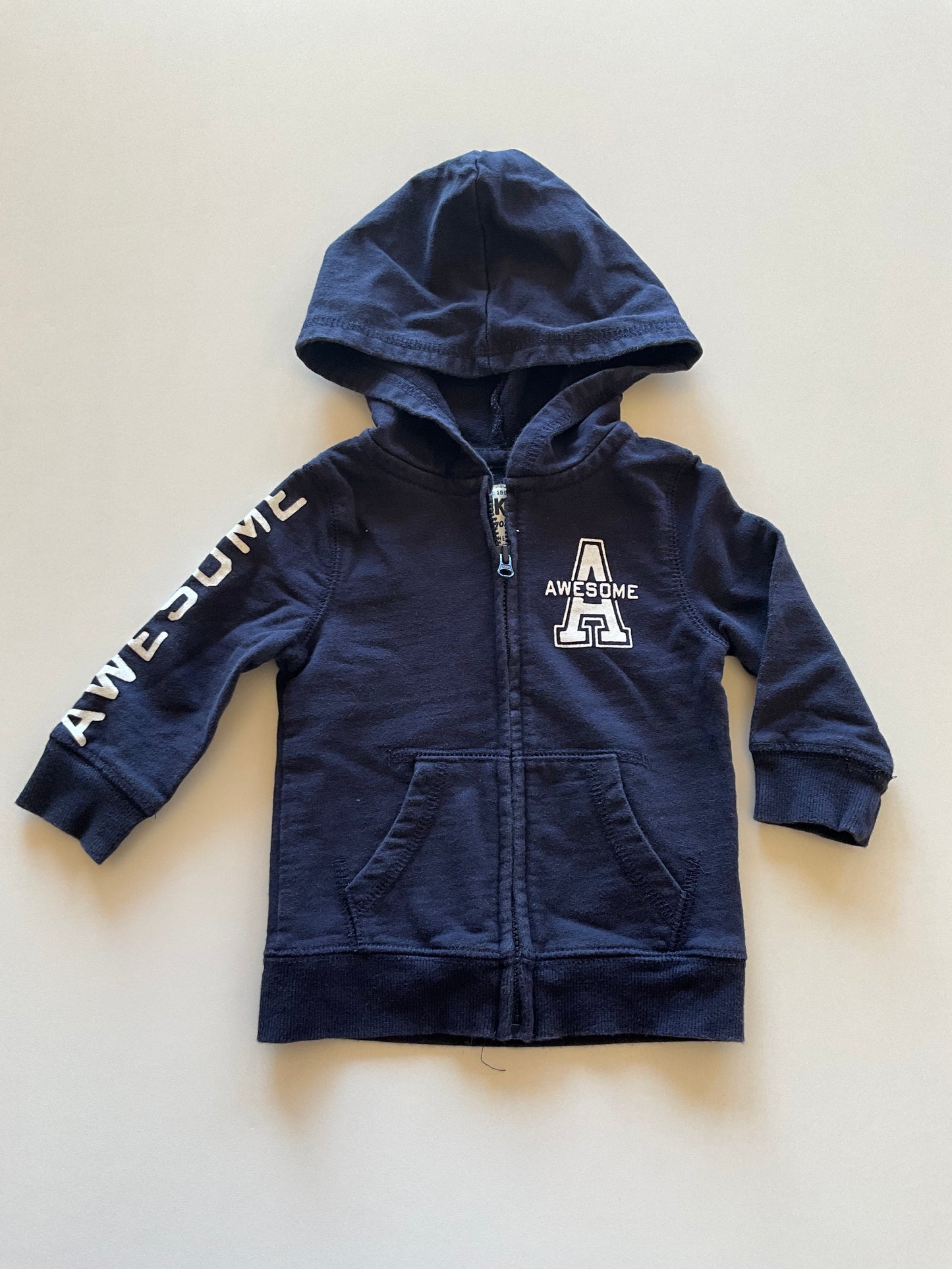 Navy Awesome Zip Up Hoodie
