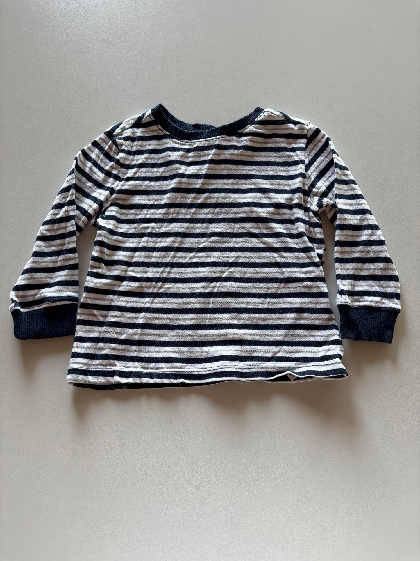 Navy & Grey Striped Shirt