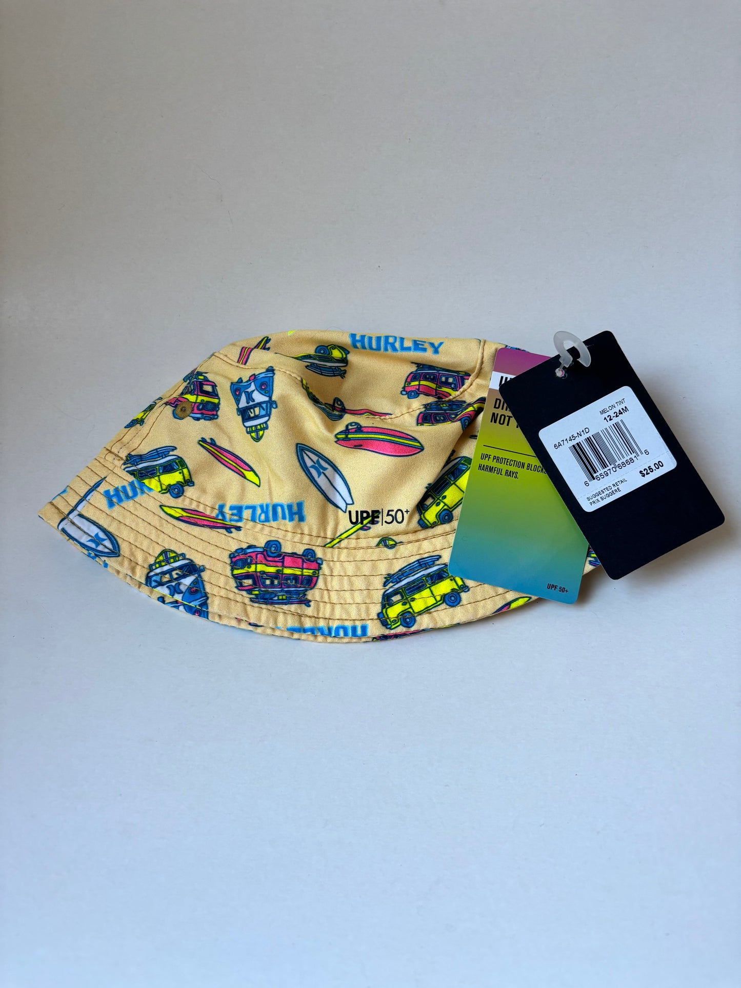 BNWT Yellow Hurley Bucket Hat