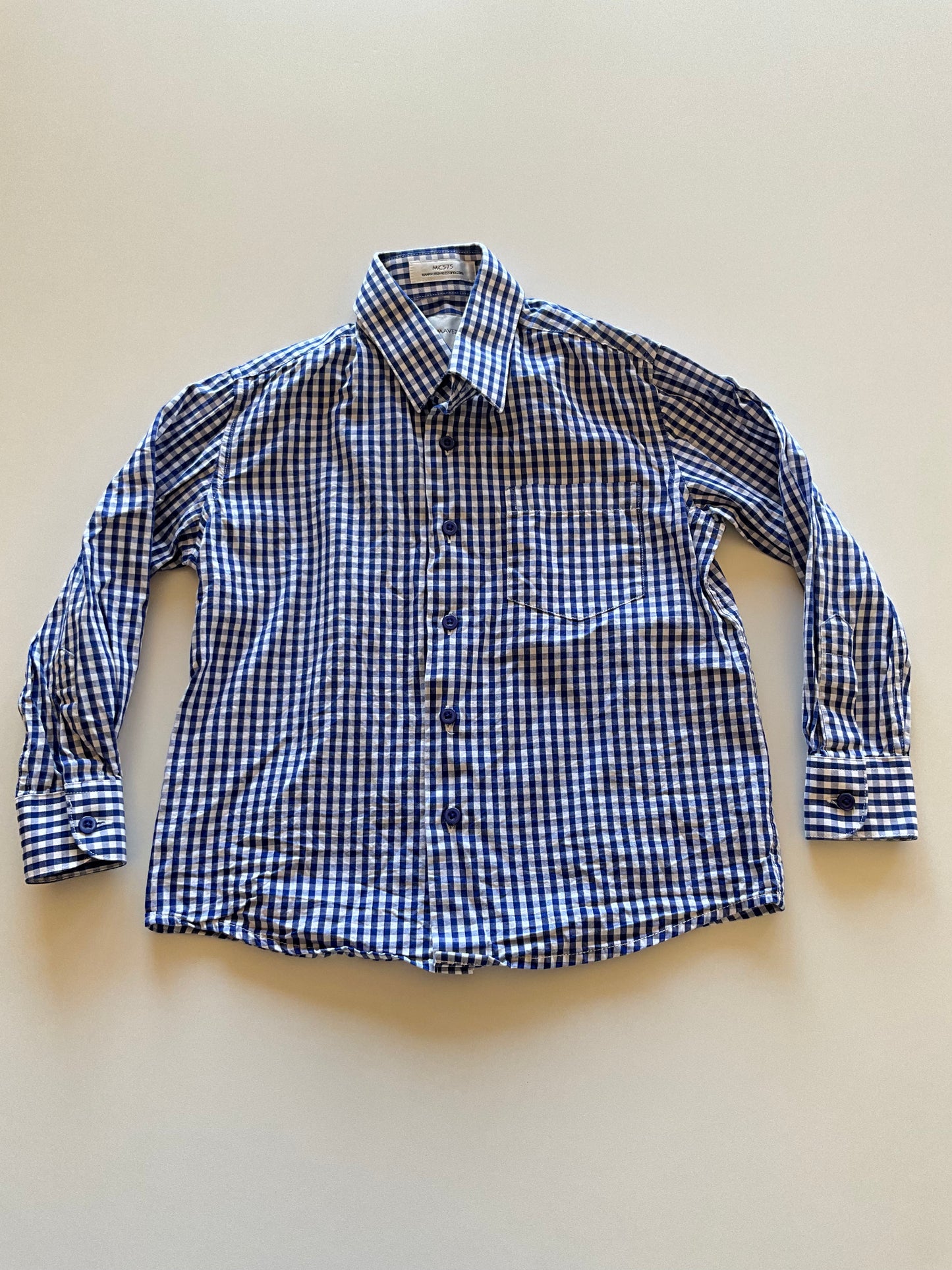 Blue & White Plaid Shirt