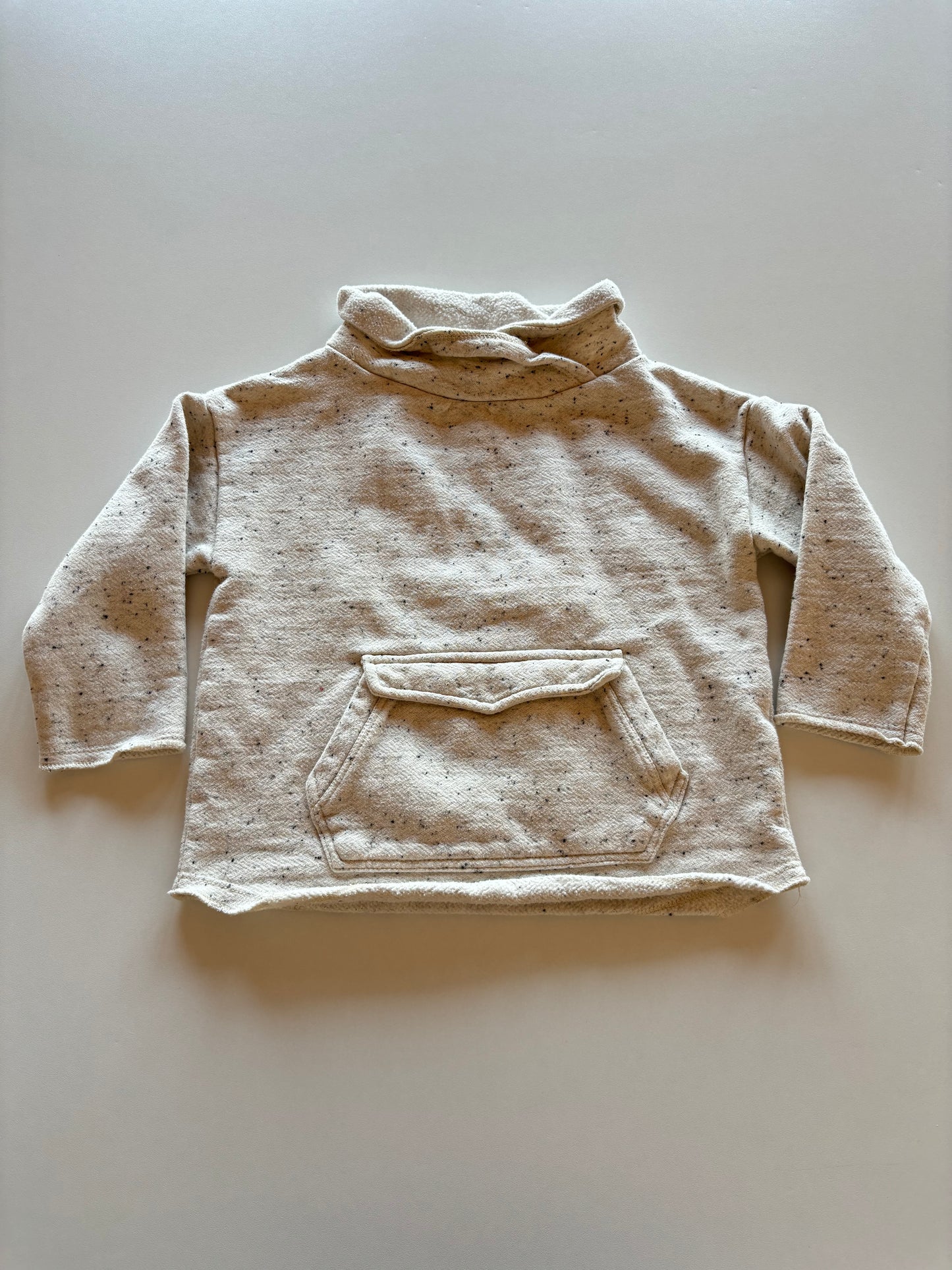 Oatmeal Melange Cowl Neck Sweater