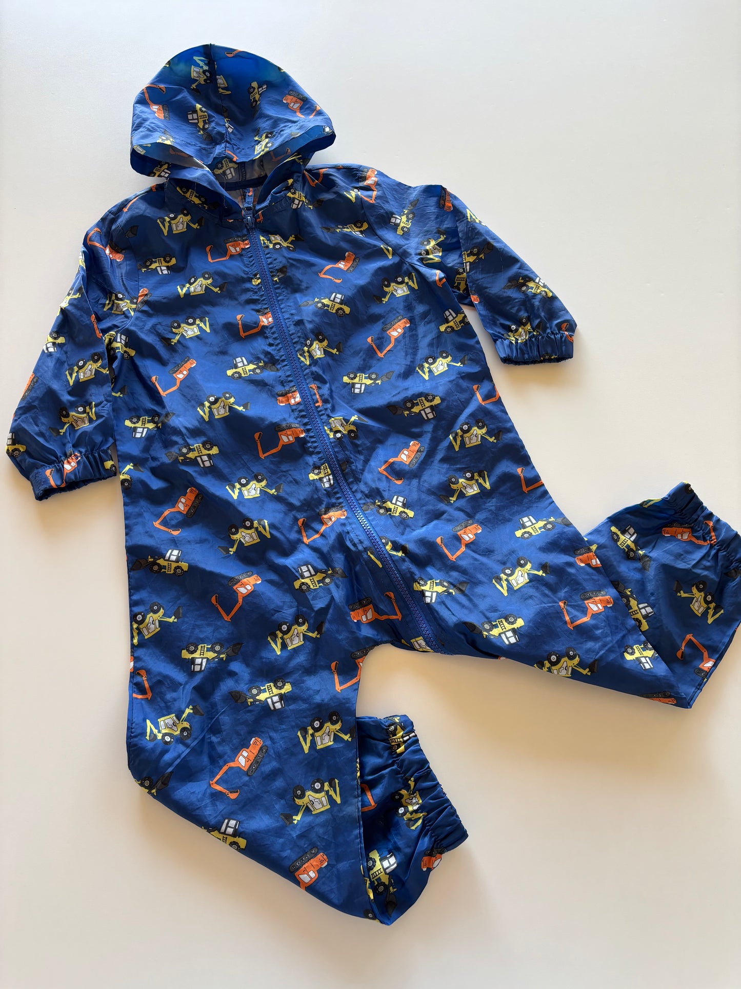 Blue Construction Rain Suit