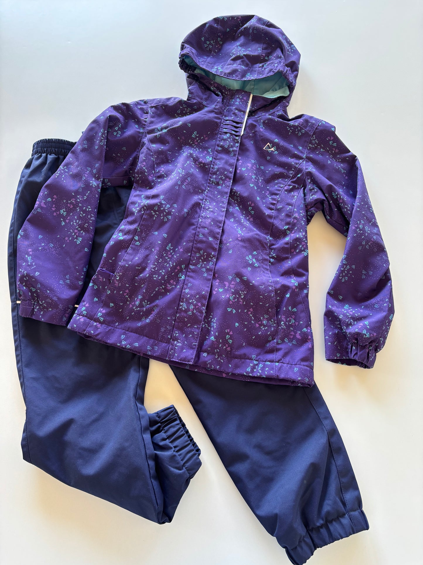 2pc Purple & Navy Rain Set