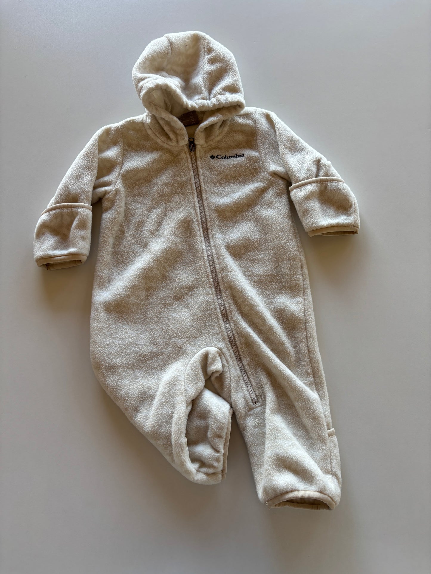Cream Patterned Fleece Columbia Outdoor Suit