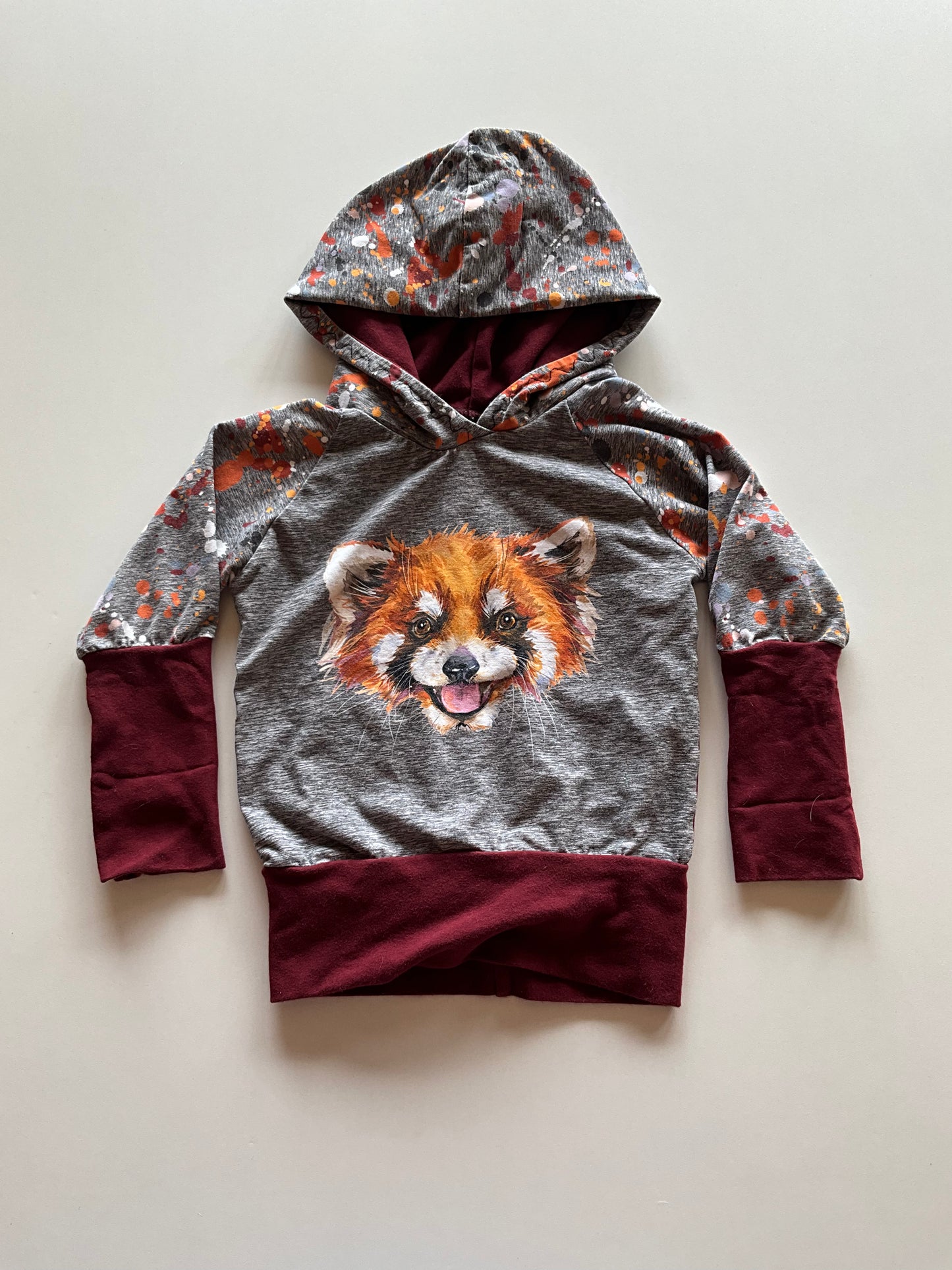 Handmade Grow With Me Red Panda Hoodie