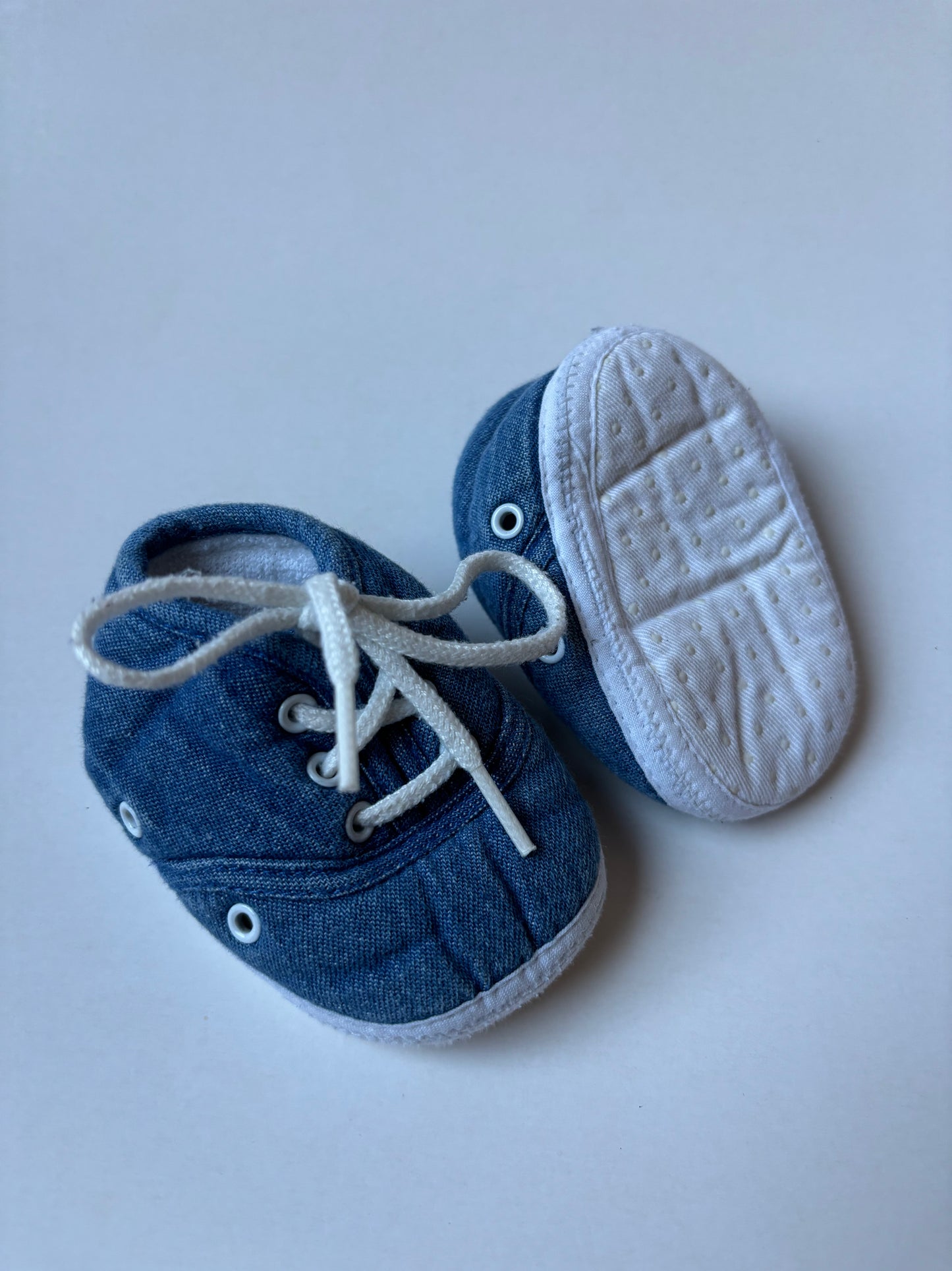 Soft Blue Crib Shoes