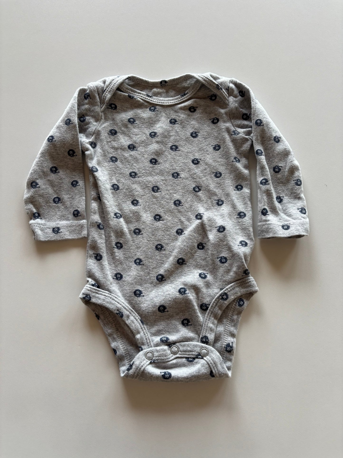 Grey & Navy Football Onesie