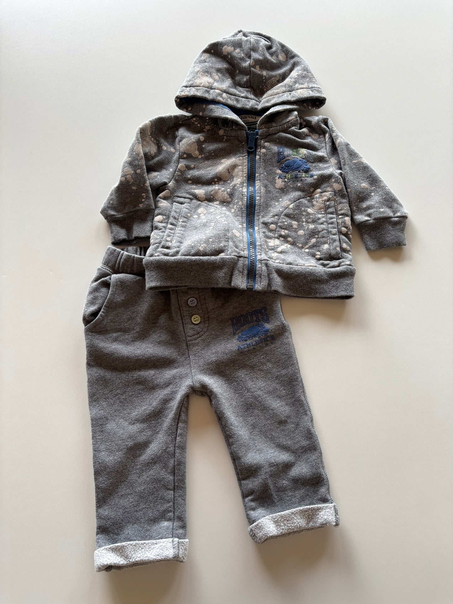 2pc Grey Splatter Set