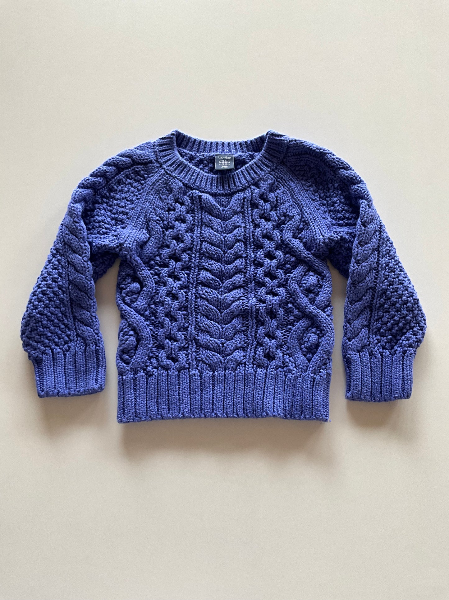 Blue Cable Knit Sweater