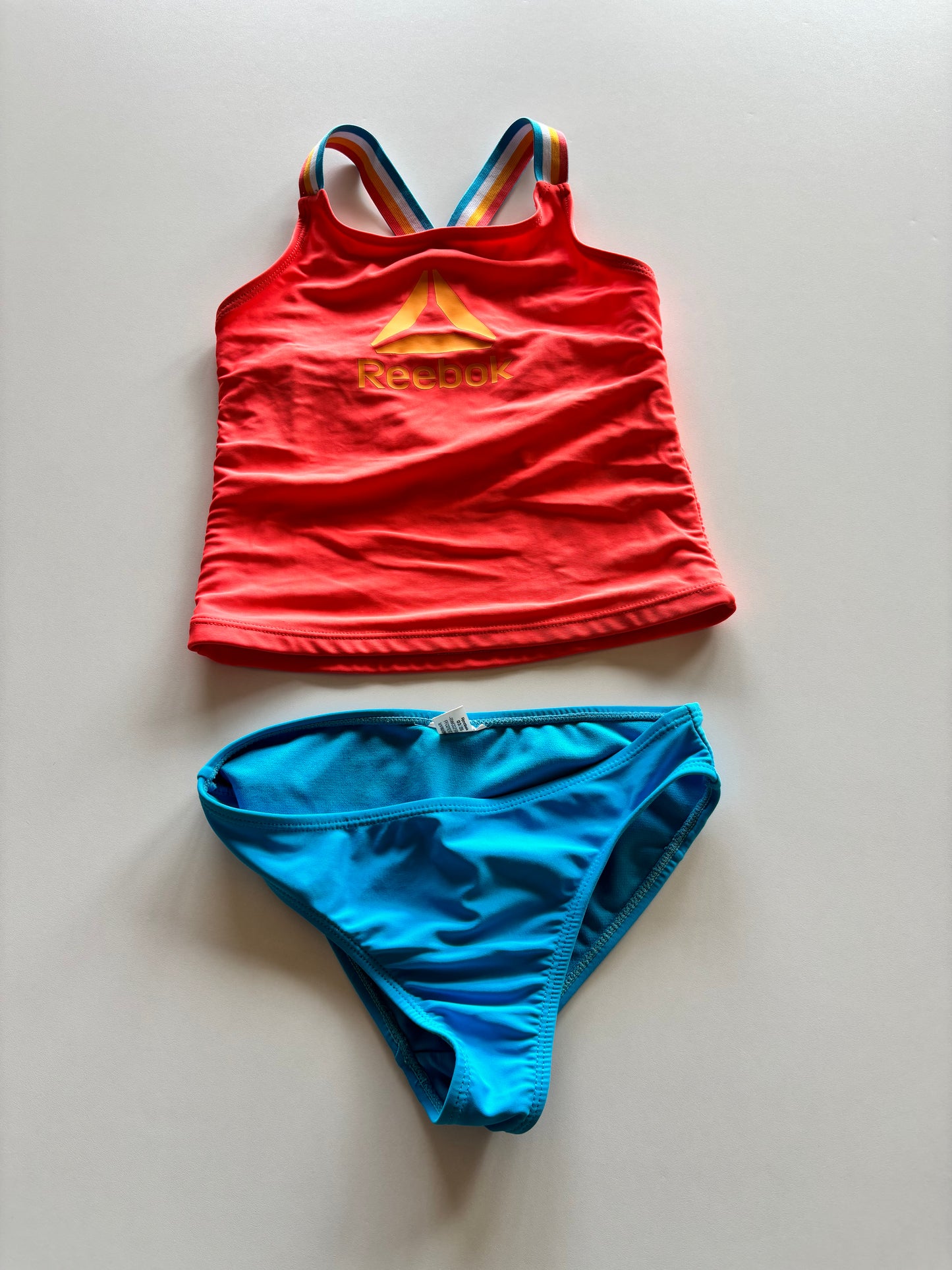 2pc Coral & Blue Reebok Swim Suit