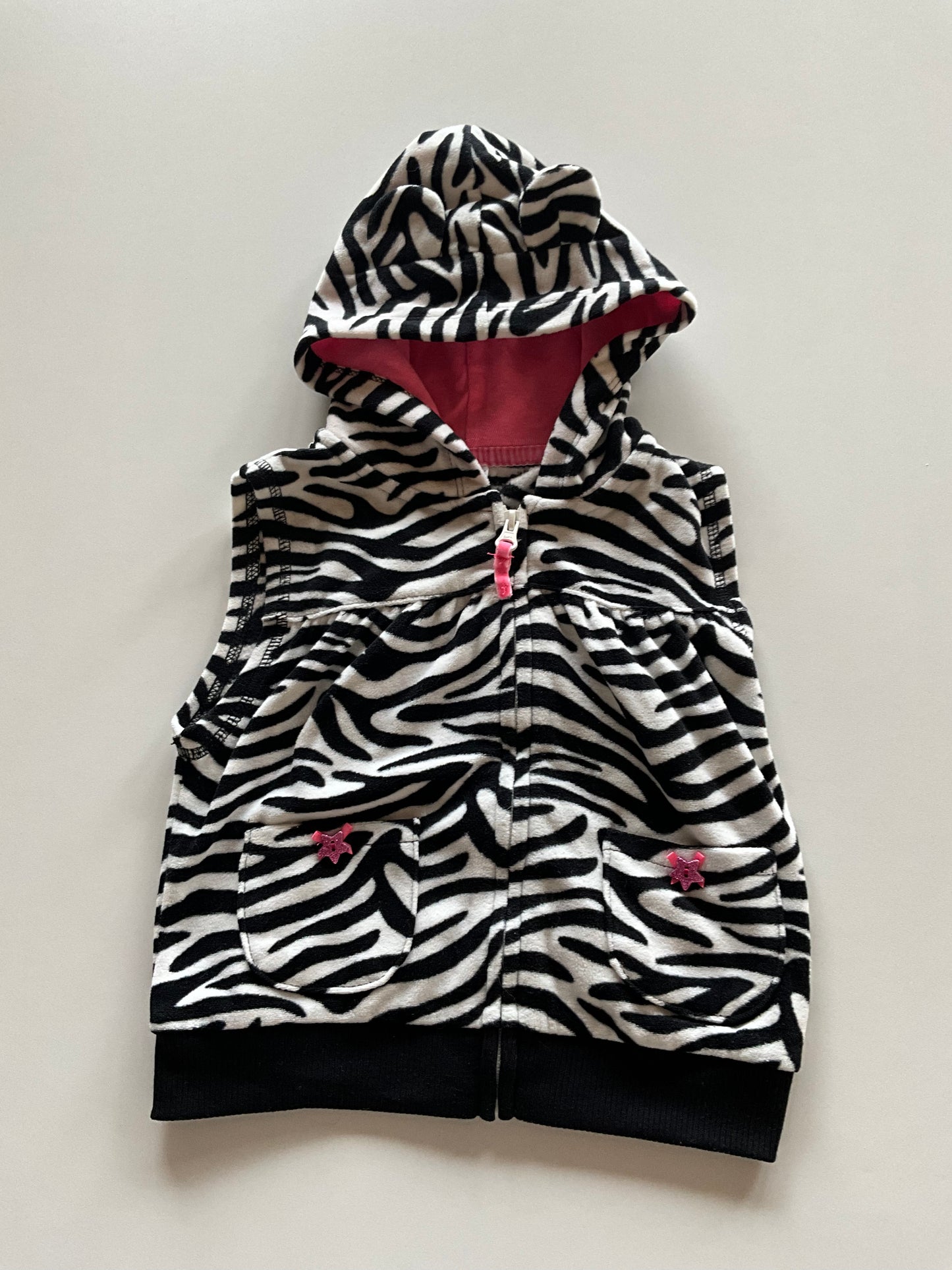 Zebra Fleece Vest