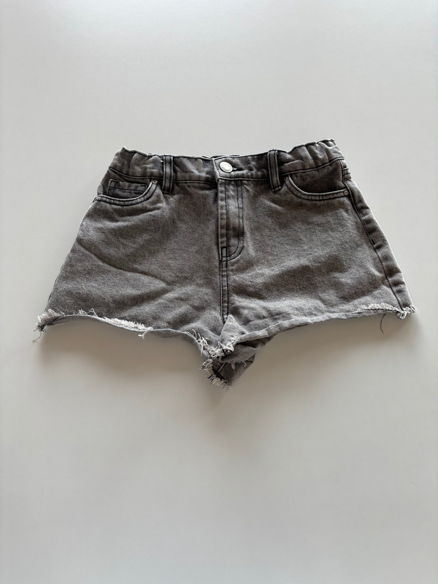Grey Denim Shorts