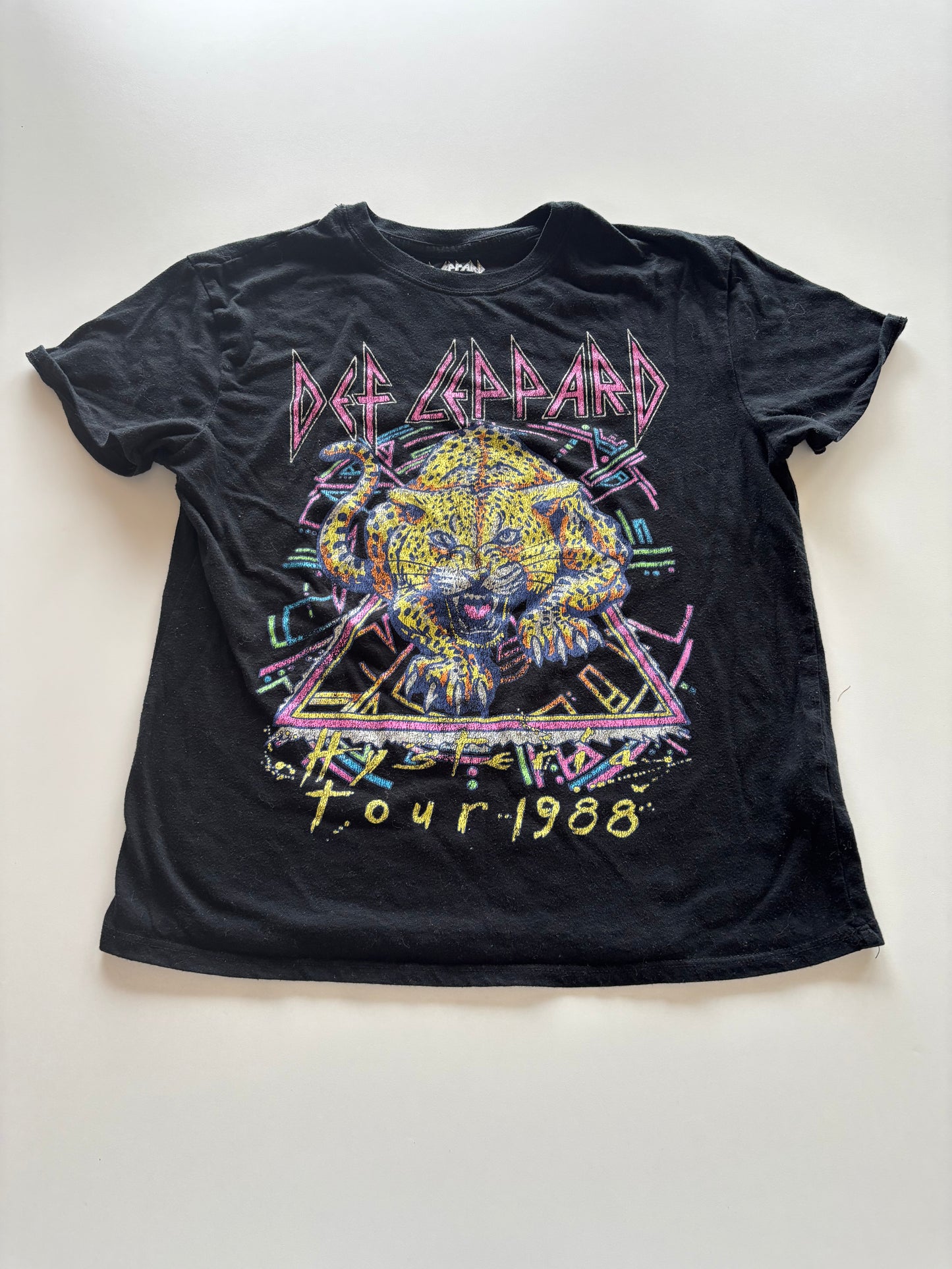 Black & Neon Def Leppard Tee