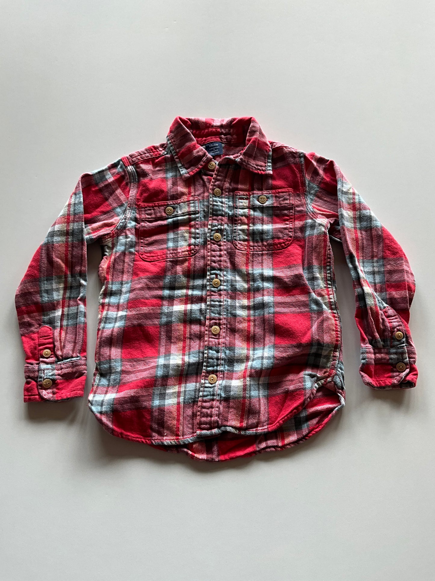 Flannel Red & Blue Plaid Shirt