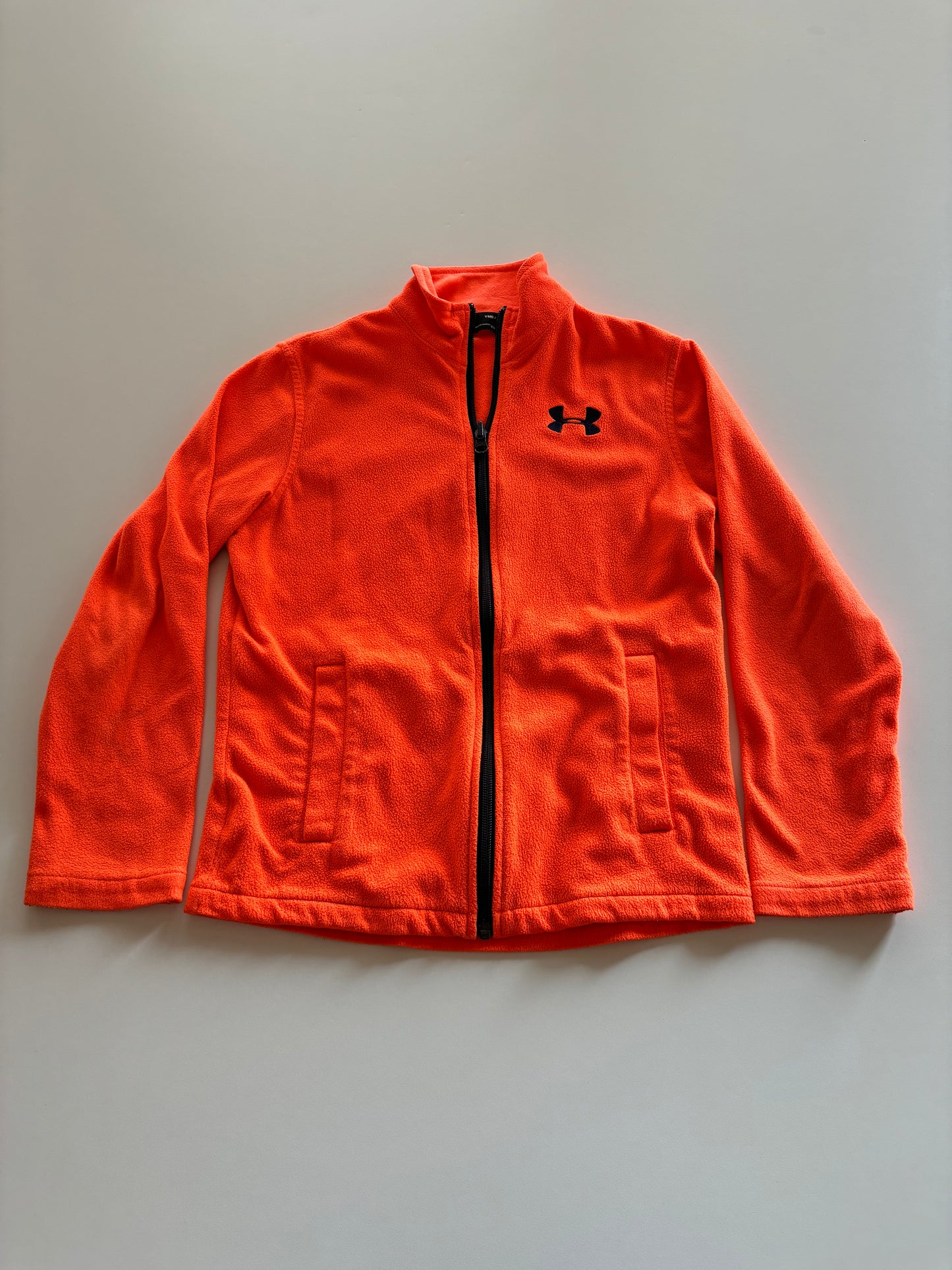 Neon Orange UA Fleece Zip Up