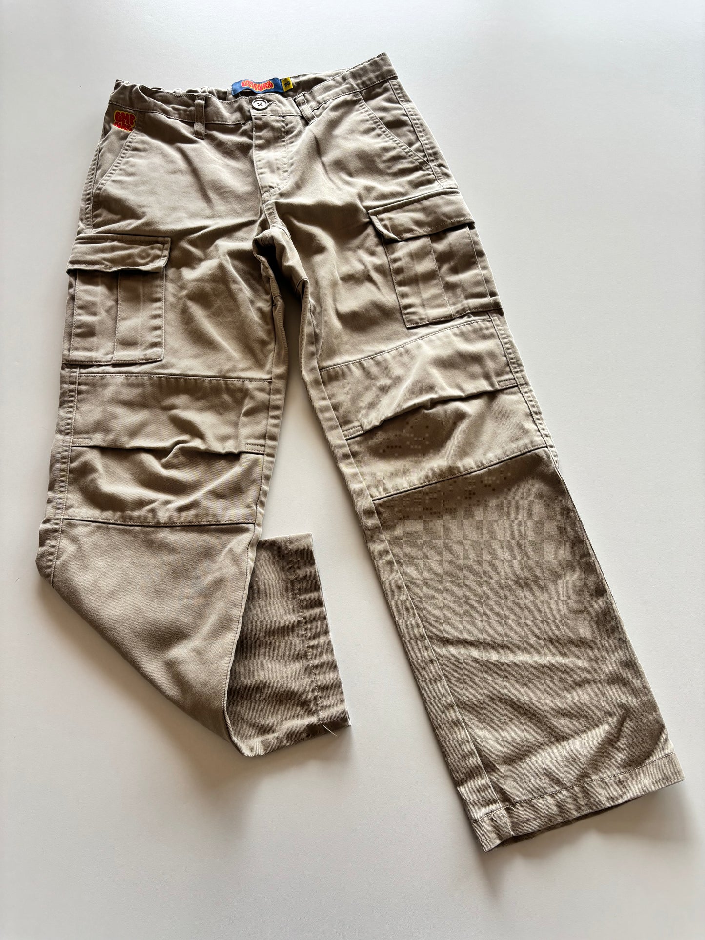 Tan Wide Leg Cargo Pants
