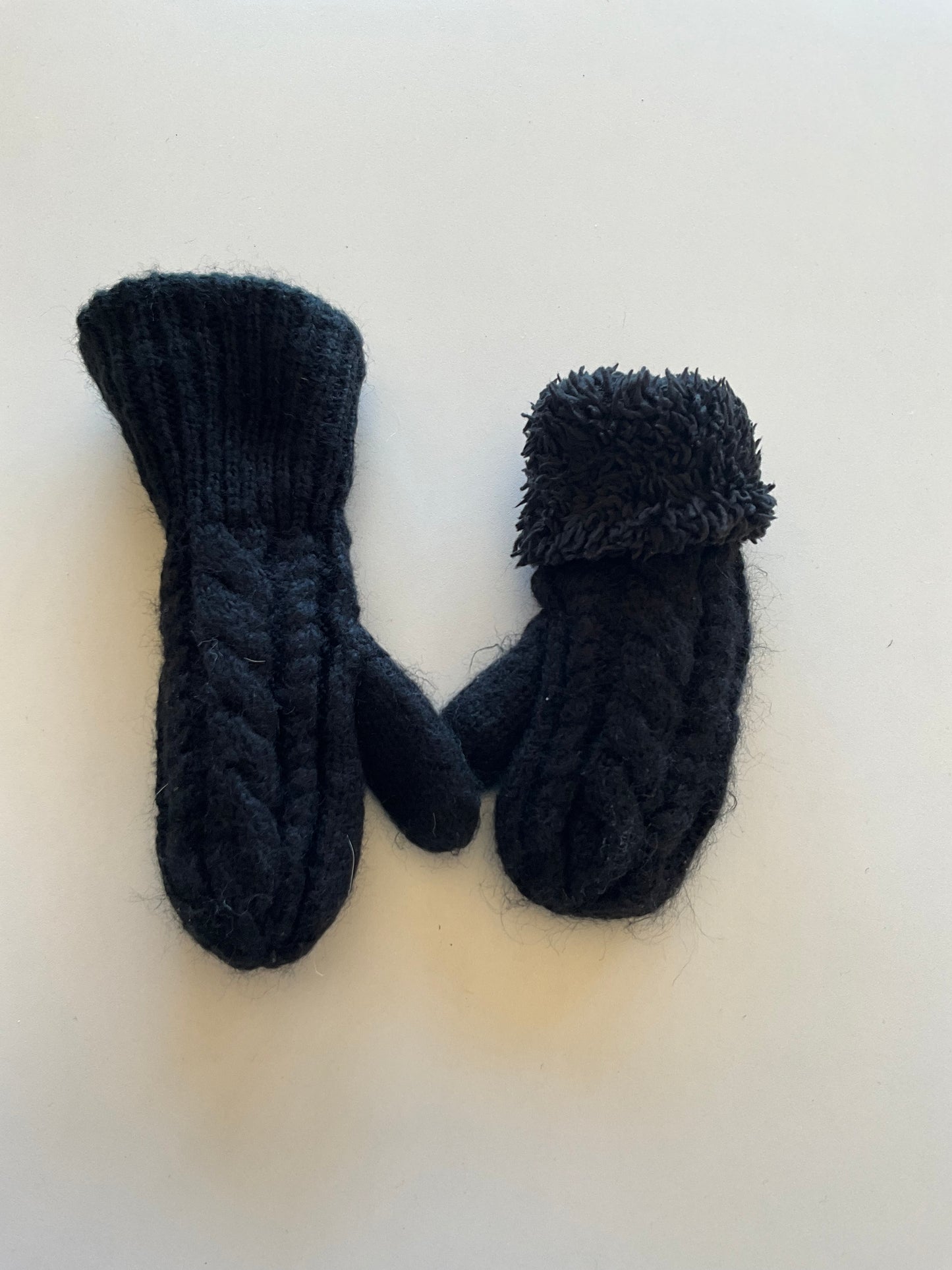 Super Cozy Black Mittens