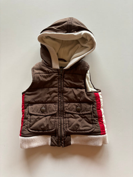 Brown Hooded Vest