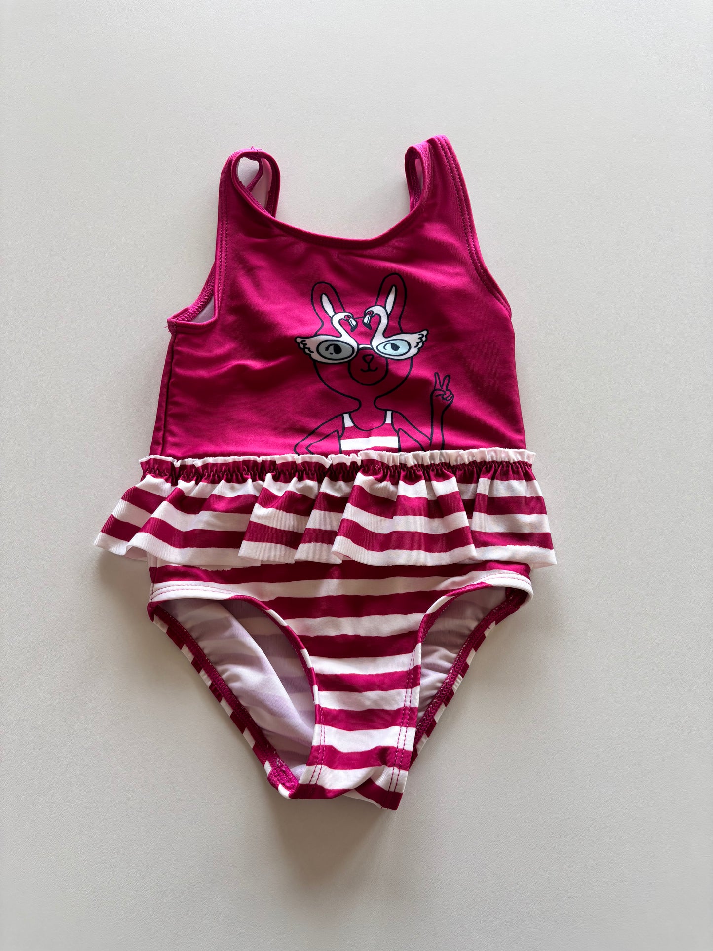 Purple Striped Bunny Swimsuit