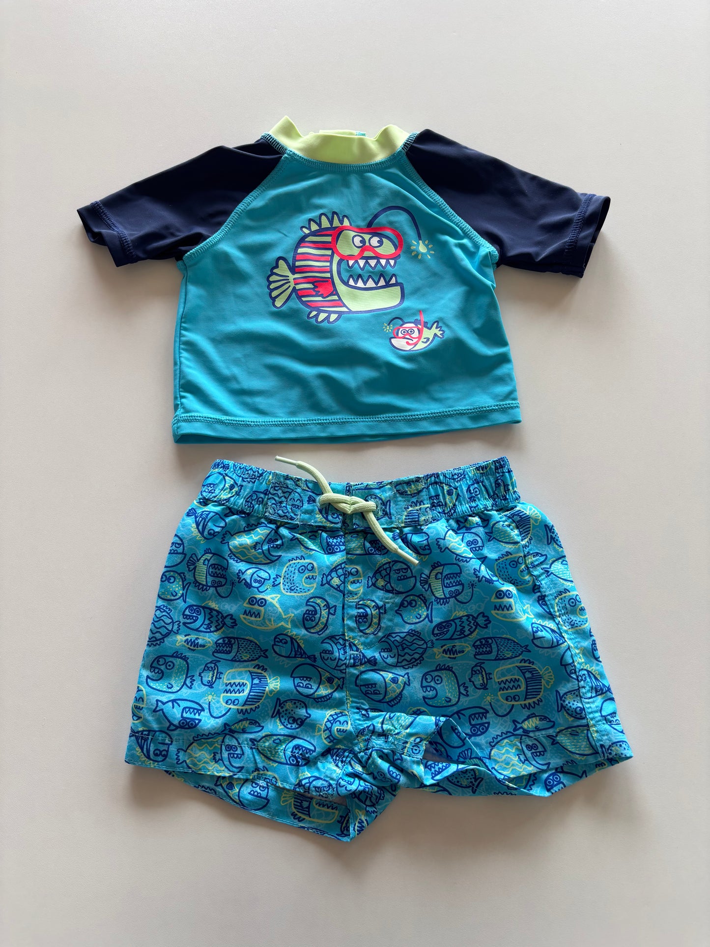 2pc Blue Fish Swim Set