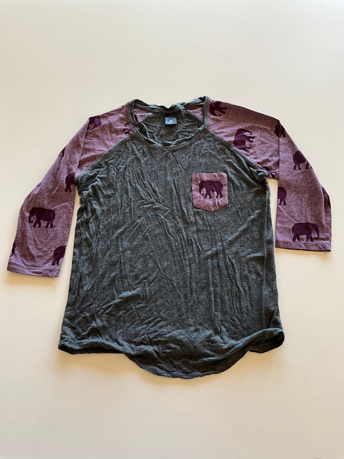 Maroon & Grey Elephant Shirt