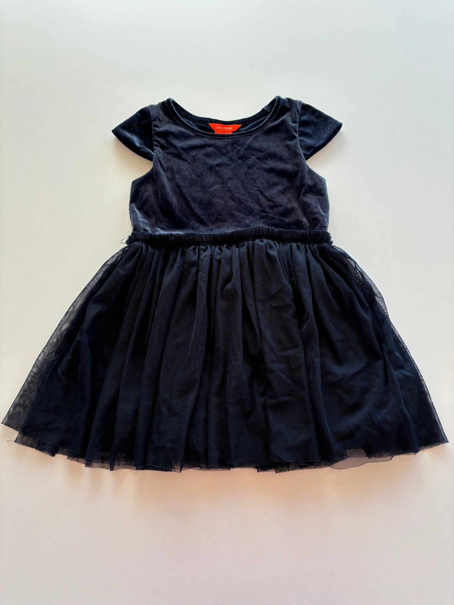 Navy Tulle & Velvet Dress