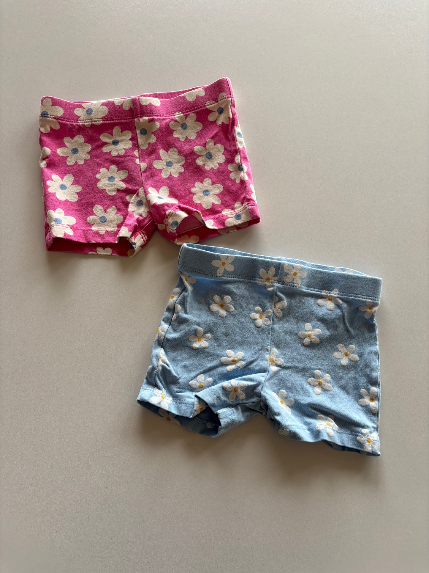 2 Pairs Floral Bike Shorts