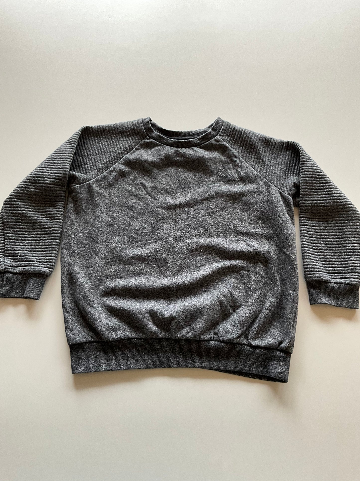 Ribbed Grey Crewneck