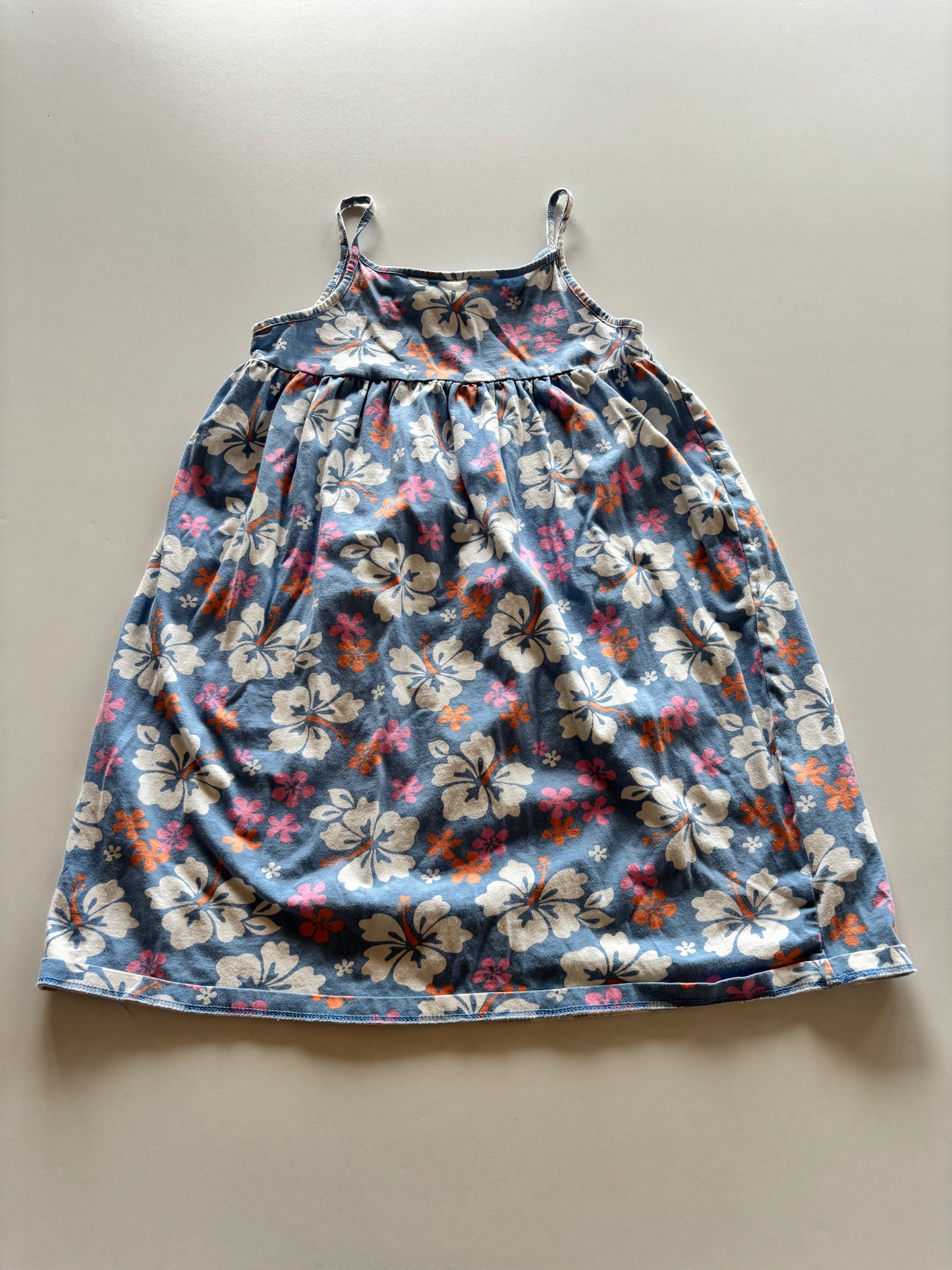 Blue Hawaiian Floral Dress