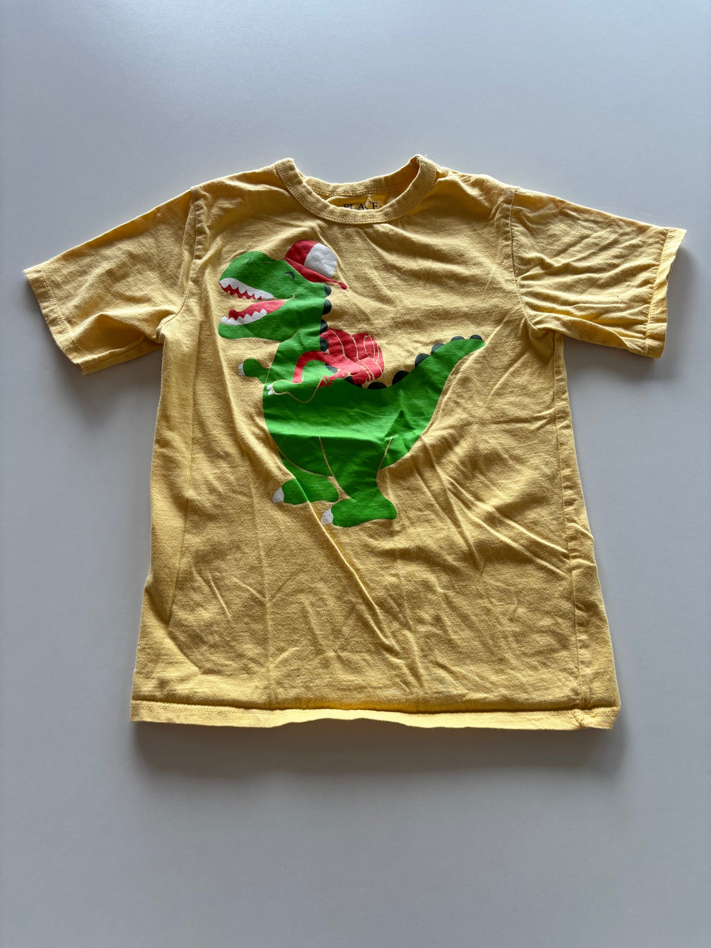 Yellow Dino with Backpack Tee