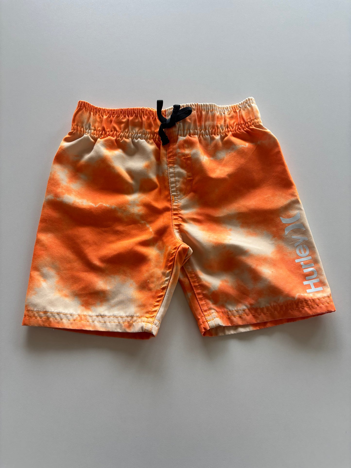 Orange Tie Dye Swim Trunks