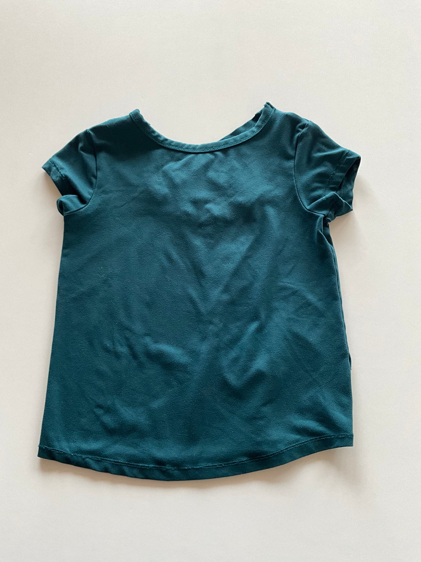 Criss Cross Teal Tee