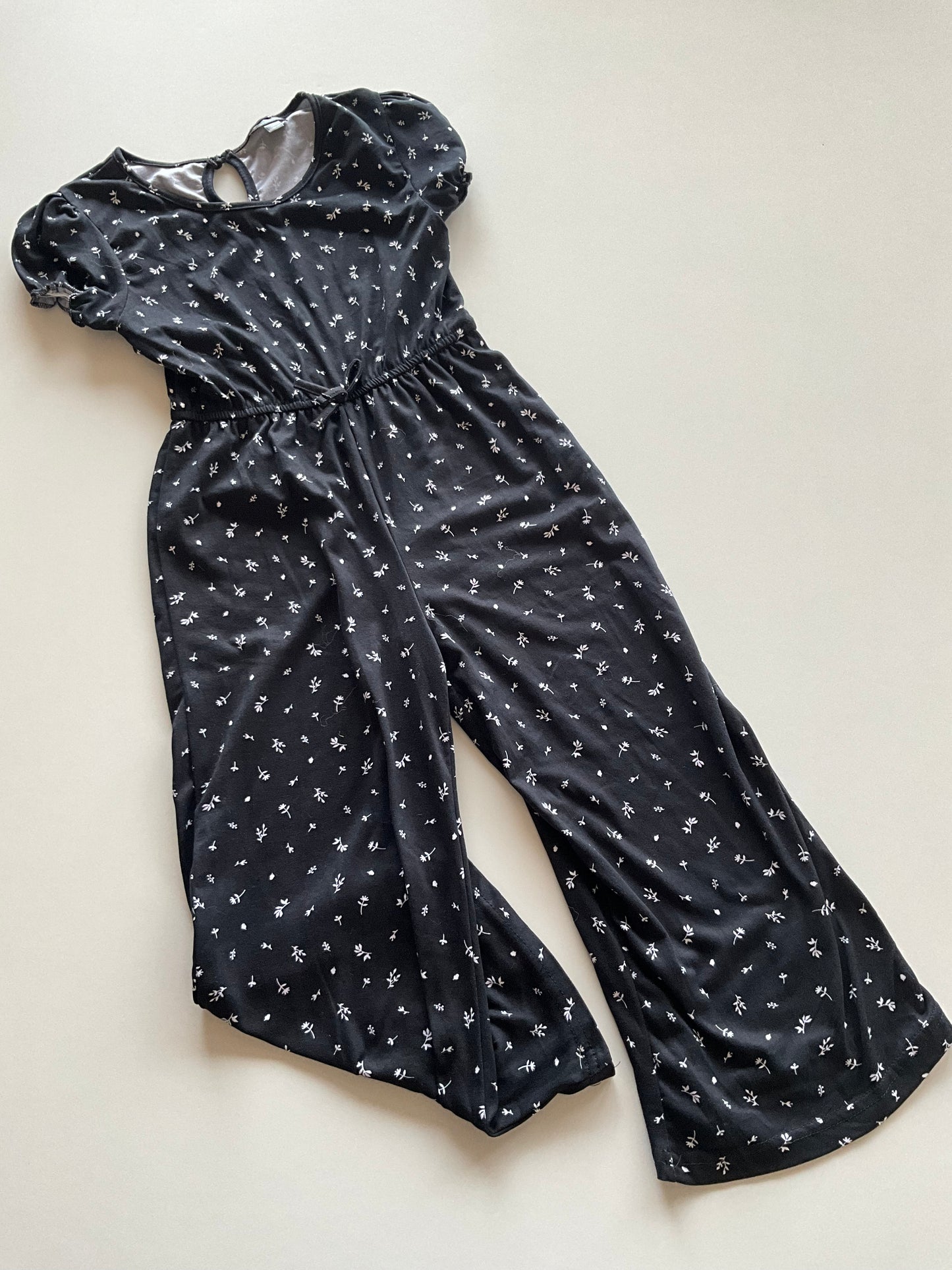 Black & White Floral Romper