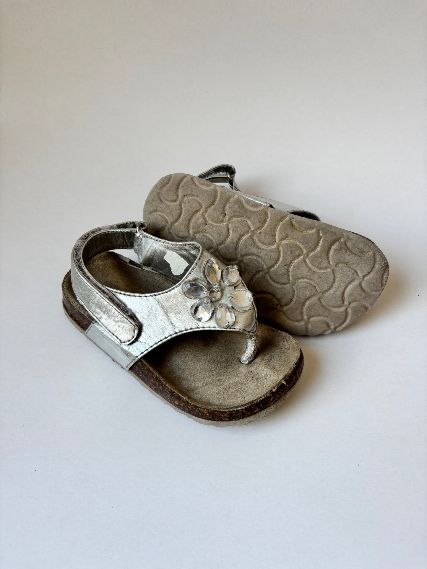 Silver Gem Sandals