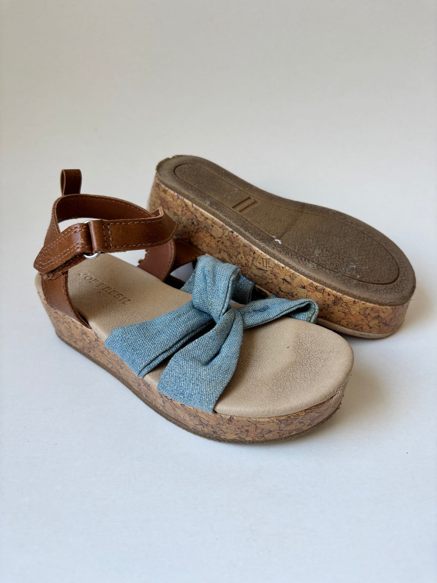 Sparkly Chambray Platform Sandals