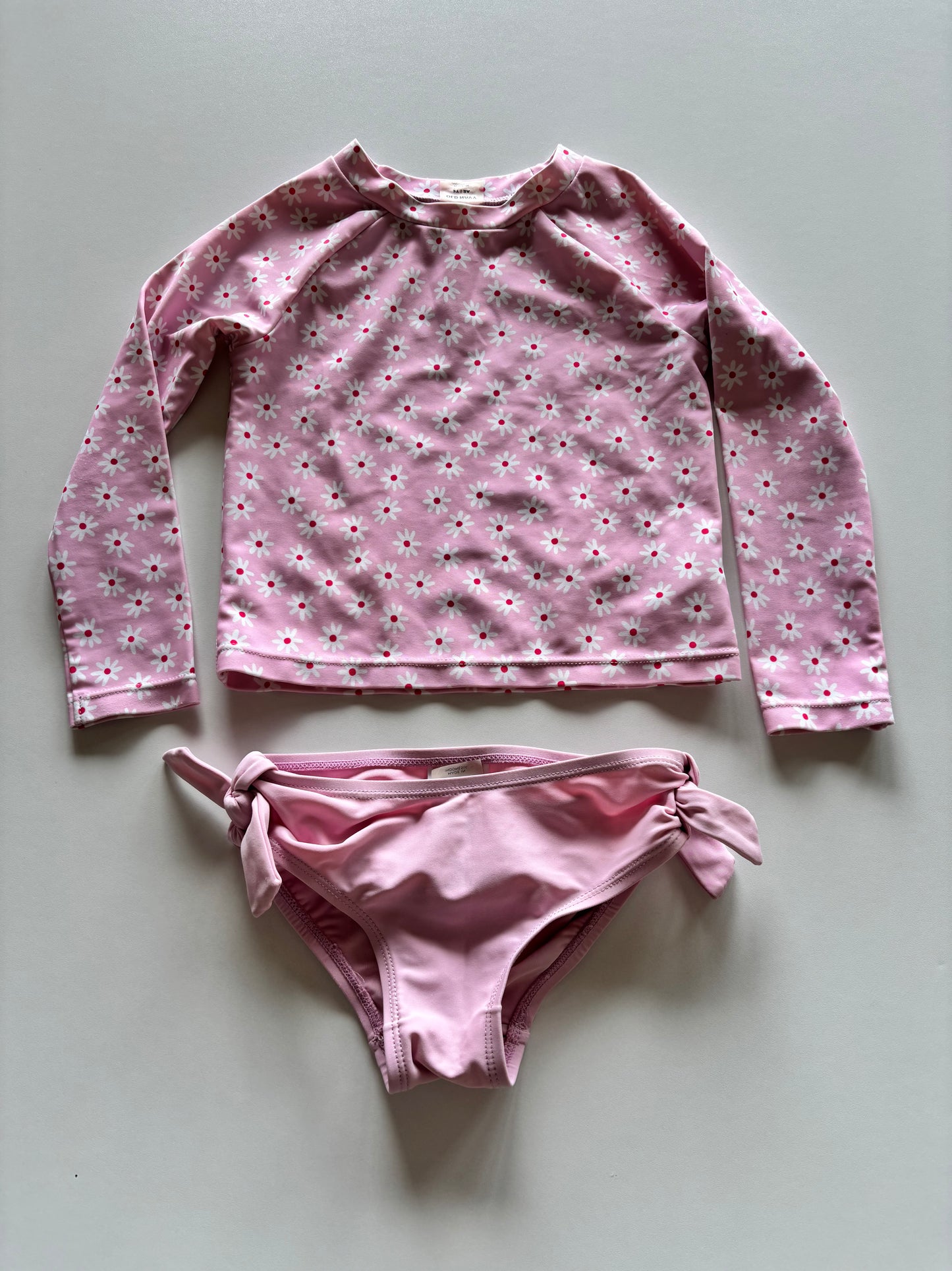 2pc Pink Daisy Swim Suit