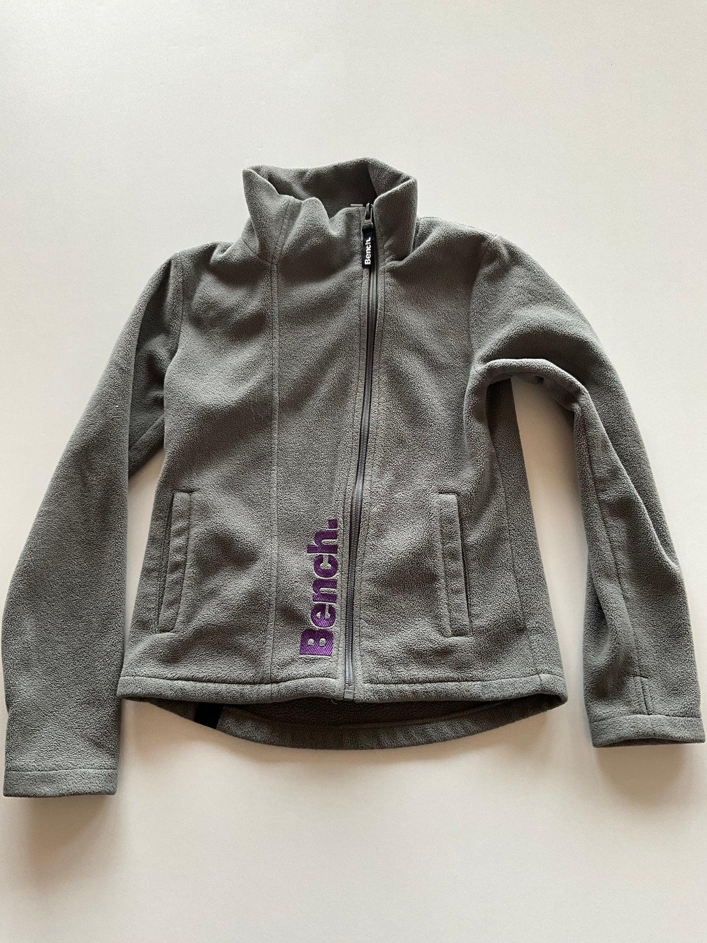 Charcoal Fleece Asymmetrical Zip Up