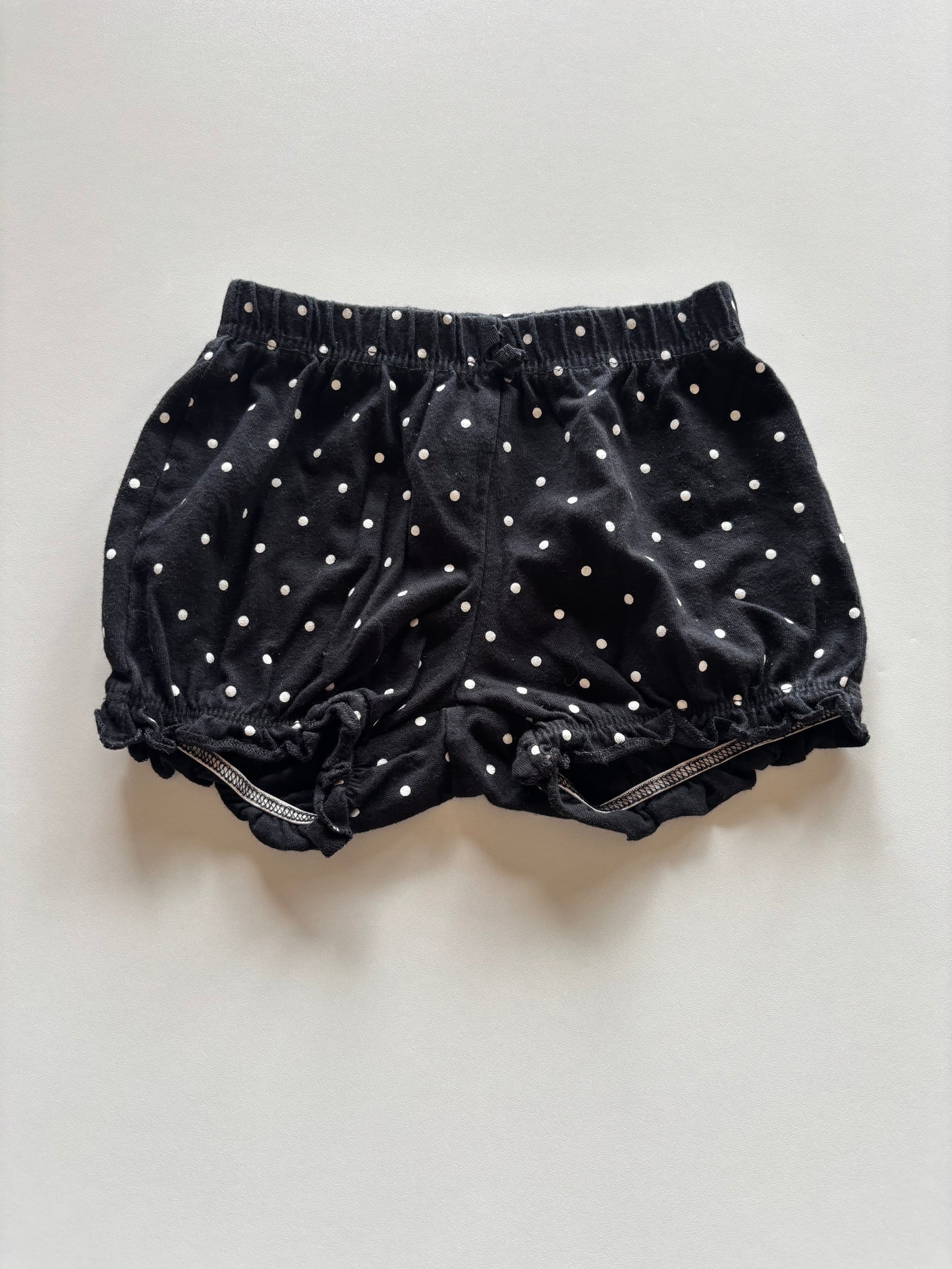 Black with White Polka Dot Bubble Shorts