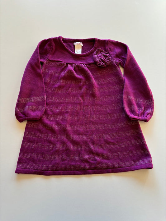 Purple & Sparkly Silver Knit Dress